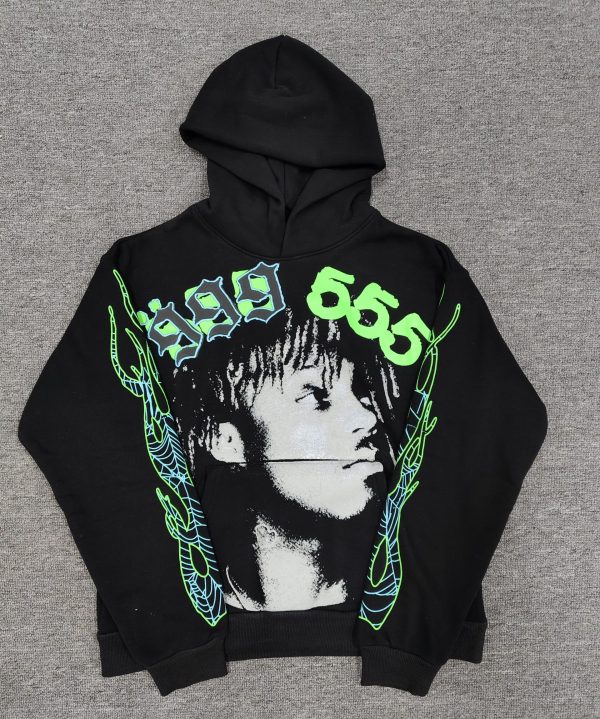 Sp5der hoodie-Black Thug