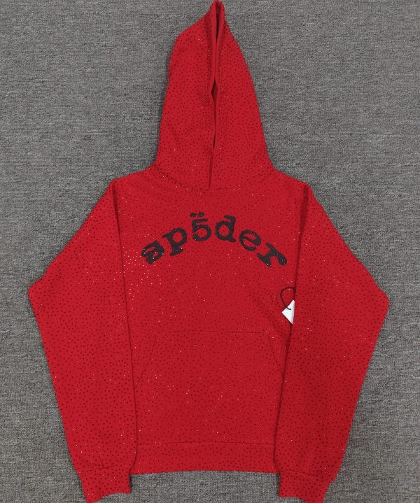 Sp5der hoodie-Red VVS