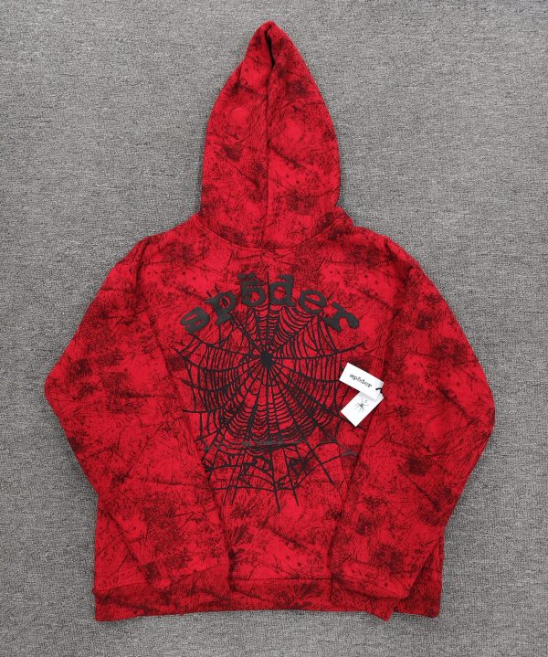 Sp5der hoodie-Red tree camo