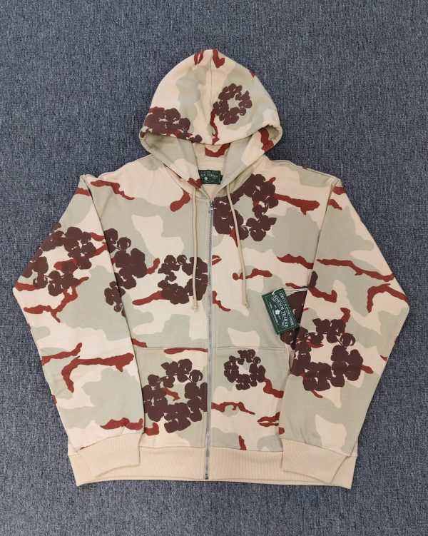 Denim tears zip up hoodie-DT1041